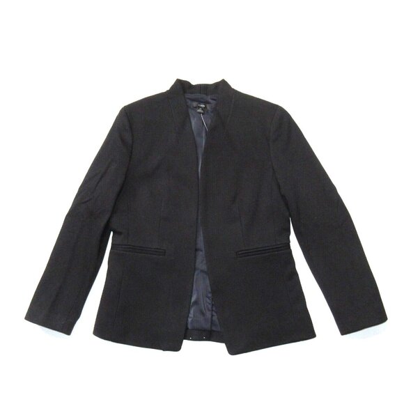NWT J.Crew Going Out Blazer in Black Stretch Twill Open Front Jacket 12 - Picture 2 of 5